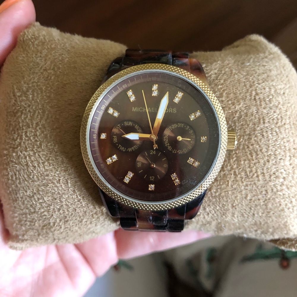 MICHAEL KORS Tortoise Shell watch (gently used)
